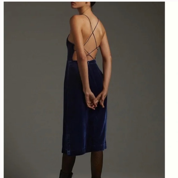 Velvet Slip Boho Peasant Elegant Classy Hipster Hippie Art Deco Chic Midi Dress - Picture 1 of 5